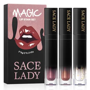 SACE LADY Magic Lip Stain Set,3 Counts/set,Color Changing Long Lasting Waterproof Lipstick,Suitable for All Occasions Lip Makeup, Lip Balms Fall Gift