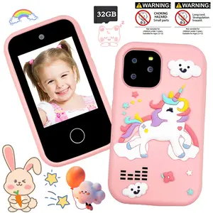 Unicorn Theme Kids Play Phone 2026 New Version, HD Touchscreen, Dual Camera for Photos & Videos, 32GB SD Card, Multiple Learning Games, Shockproof Design, Long Lasting Battery, Perfect Gift for Boys Girls Age 3-10