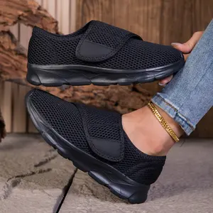 Fat Feet Plus Size Orthopedic Walking Shoes for Men and Women for Wide and Swollen Feet - Adjustable Straps, Soft Fabric Upper, Breathable Sneaker Friendly, MD Sole for All Day Comfort Dad Shoes Mom Shoes