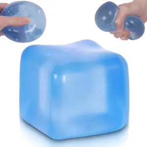 Square Ice Cube Fidget Toy, Ice Cube Squishy Toy, Big Slow Rising Squishies for Sensory Play, Gift for Friends, Girlfriends, Party and Birthday Gift