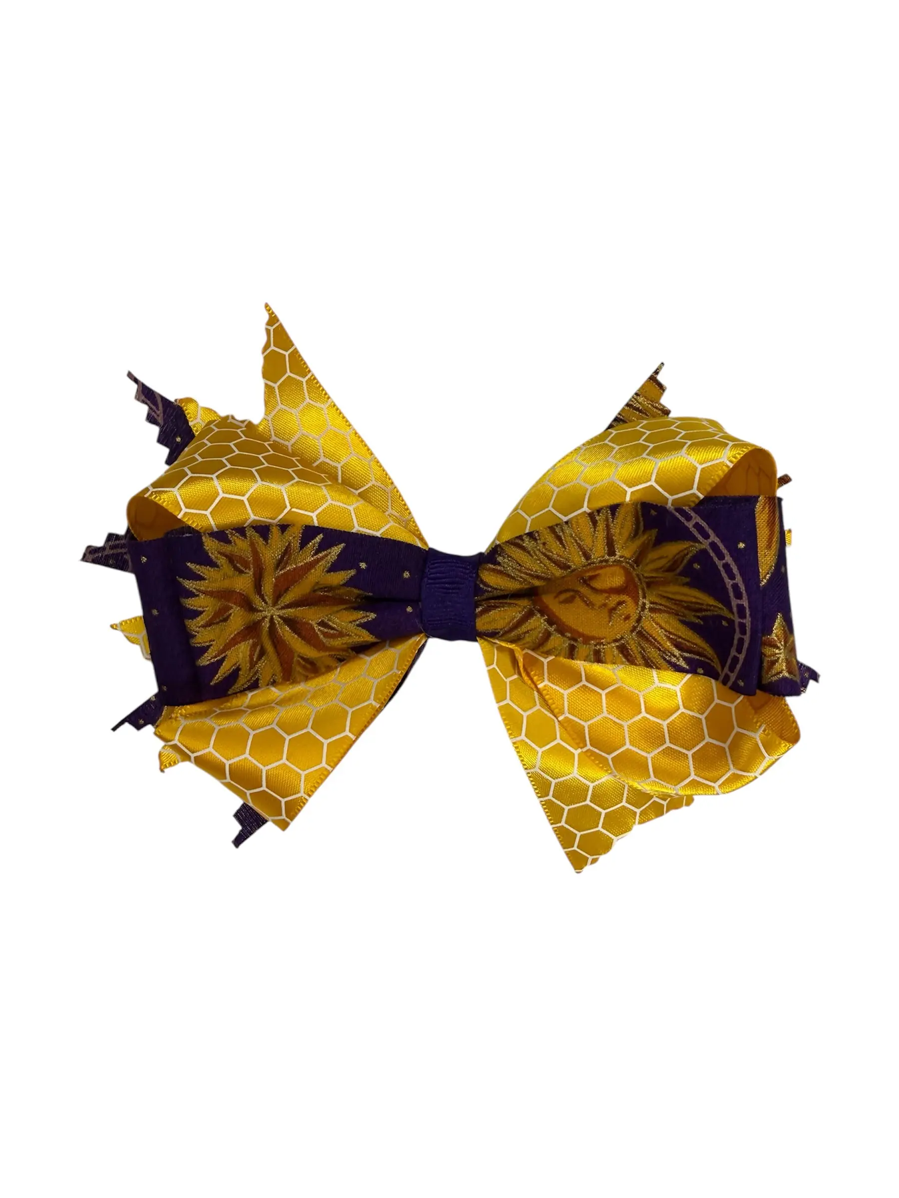 Handcrafted Large Hair Bow with Bold Buzz Stripe, Statement Hair Accessory for Everyday Wear and Special Occasions