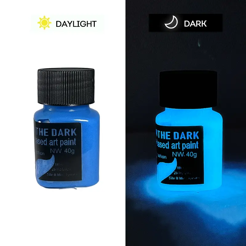 30ML Single Bottle Glow Acrylic Paint, Glows in Dark, High Brightness Fast Dry, Ideal for Night Fishing, Cycling, Outdoor Sports, Wall Art, Diy Painting Supplies, Art Craft Supplies