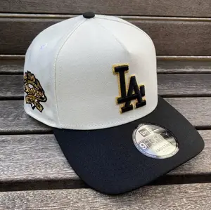 New Era Ivory and Black Los Angeles Dodgers Cap – 9FIFTY Cute & Trendy LA Style, Adjustable Fit Unisex