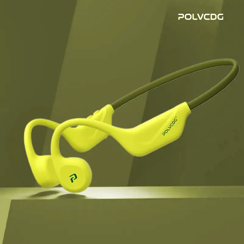 Polvcdg Bone Conduction Wireless Headphones - Electronic Audio Sports Wireless Earbuds, High-Quality Sound, Sweat-Resistant, Long-Wearing Comfort, Mobile Phone Compatible, Ideal for Calls & Exercise, Christmas Gift, Bluetooth Wireless Headphones