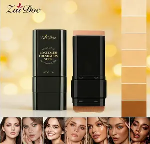 Zaidoc 7-color Dual - Ended Eraser Foundation Stick -Multi - Use Concealer & Highlighter for Acne Marks , Nose Contour Flawless Makeup Finish - Versatile Cosmetic Tool , daily gift