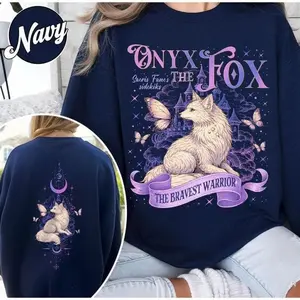[Sale Up To 50%] Onyx The Fox Fantasy Character Art Sweatshirt, Fae Alchemy Inspired Fan Apparel, Magical Creature Shirt, streetwear graphic tee