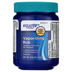 Equate Vaporizing Rub Ointment, 3.53 oz – Cough & Cold Relief with Menthol and Eucalyptus