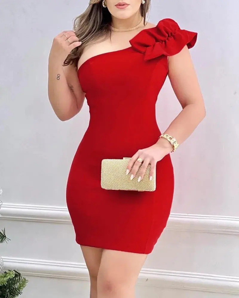 Red club dress