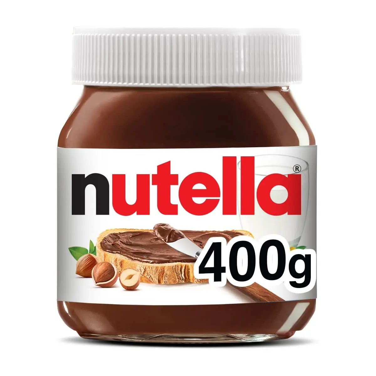 Nutella Creamy Chocolate Hazelnut Spread with Cocoa, Sweet topping for breakfast and desserts, 13 oz