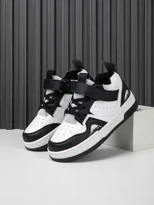 Sporty Colorblock Athletic Sneakers & Skate Shoes, Lightweight Anti-Slip Design, Breathable Outdoor Footwear, Trendy Mid-Height Velcro Closure, Lifestyle Colorblock Sneakers
