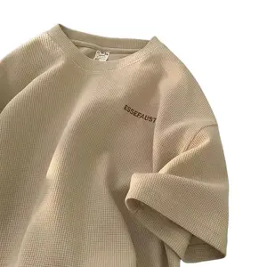 2025Men'sJapaneseStreetwearOversizedCrewneckT-Shirt-PremiumCottonVintageDesignwithMid-SleeveCasualStreetwear