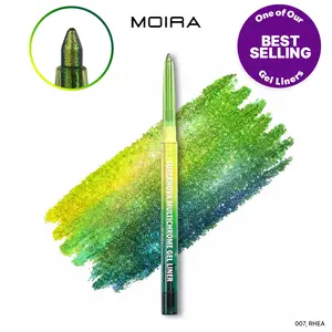 Moira | Supernova Multichrome Gel Eyeliner | Smooth gel texture, Built-In Sharpener, Water & Smudge-Proof | Shade (007, Rhea) | Upto 12hrs