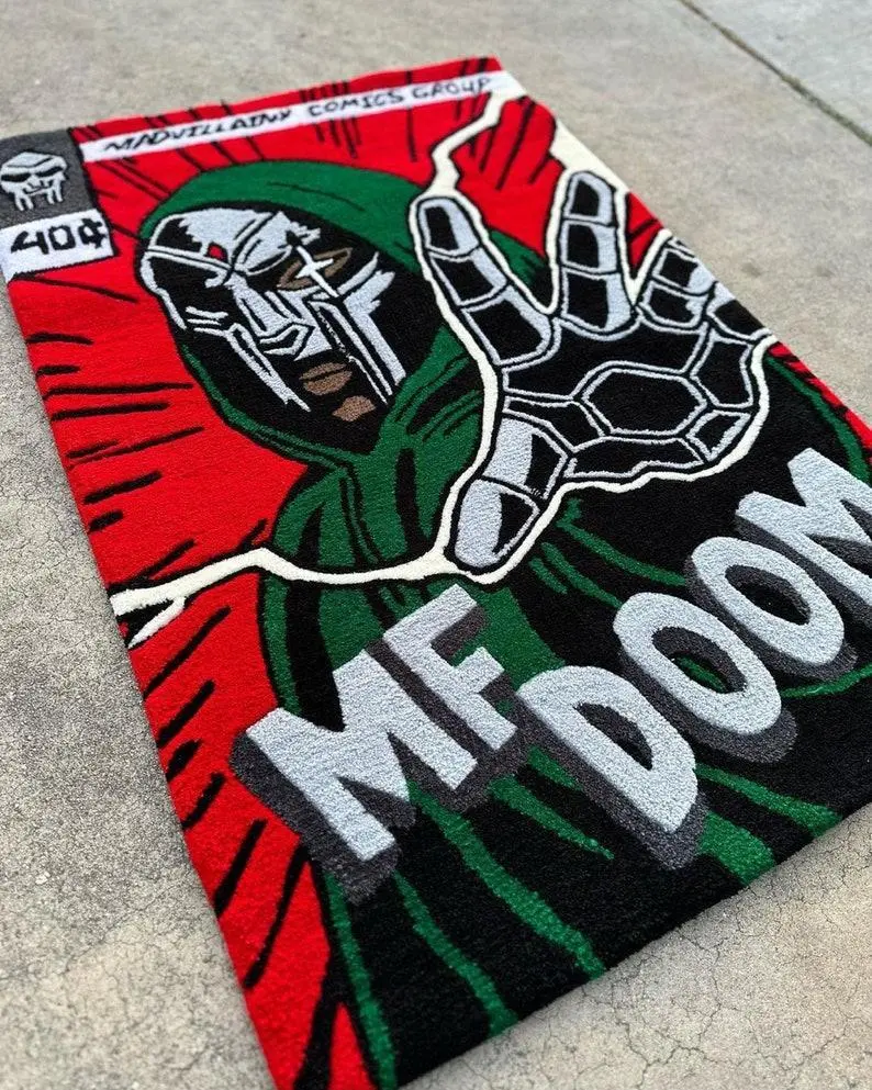 MF DOOM tufted rug ,Doctor doom rug,handmade v4 MF DOOM tufted rug ,Doctor doom rug,handmade v4