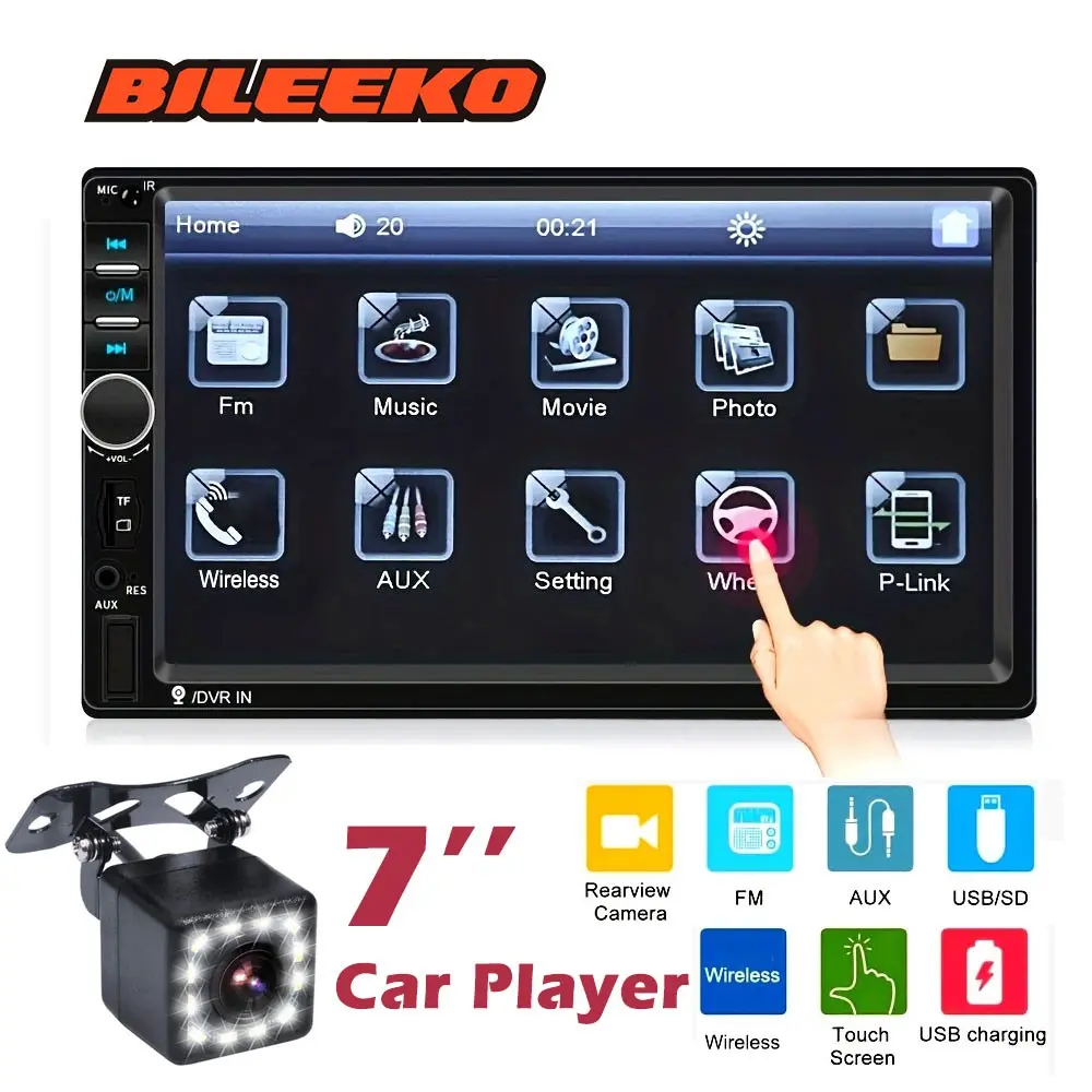 Car Mp5 Player 7 Inch Dual Core Multimedia Player, HD Display, Multi-Function Audio Video Receiver, Car Entertainment System