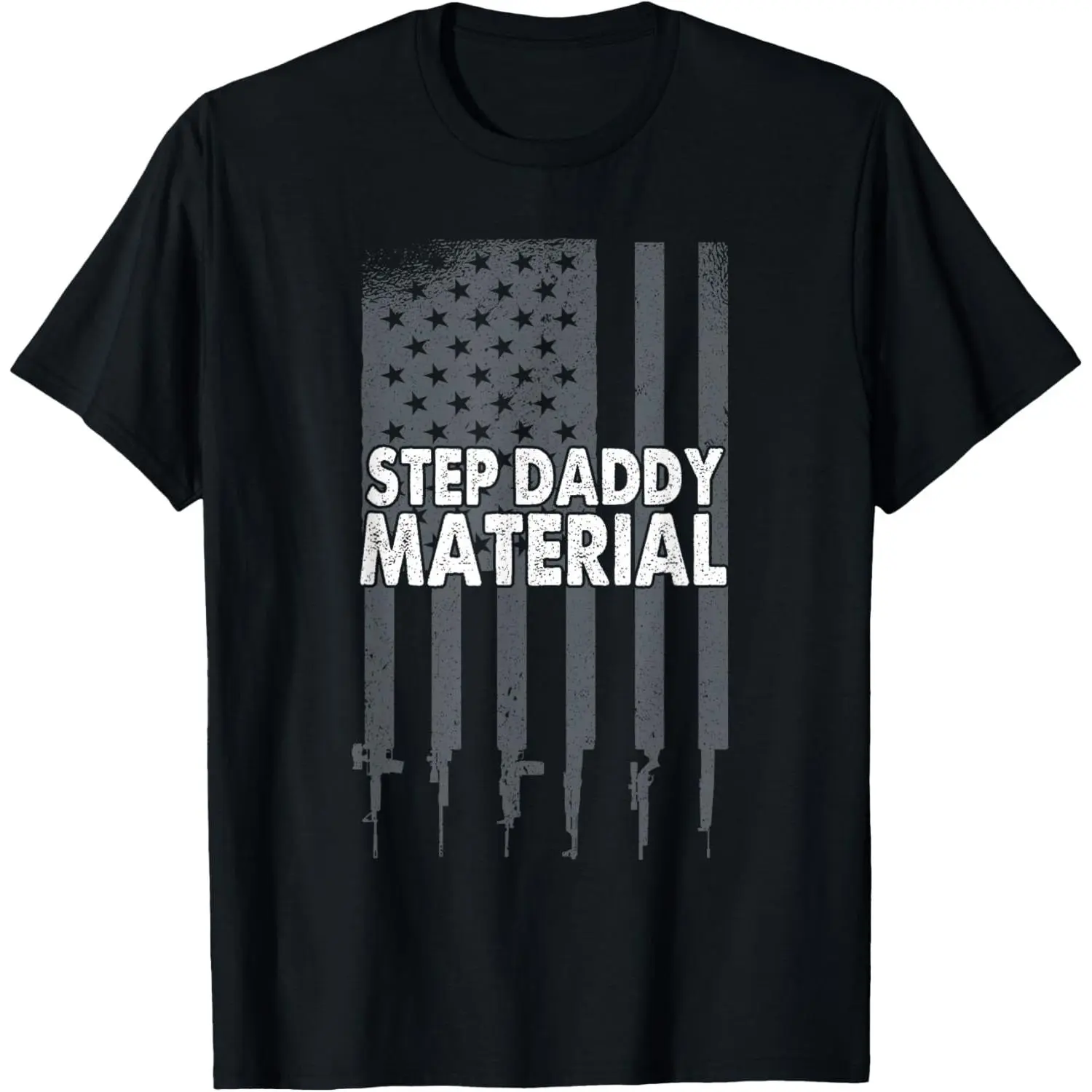 Best Stepdad Father's Day Step Daddy Material T-Shirt Pure Cotton Graphic Tees Menswear Top: Gifts for Men & Women
