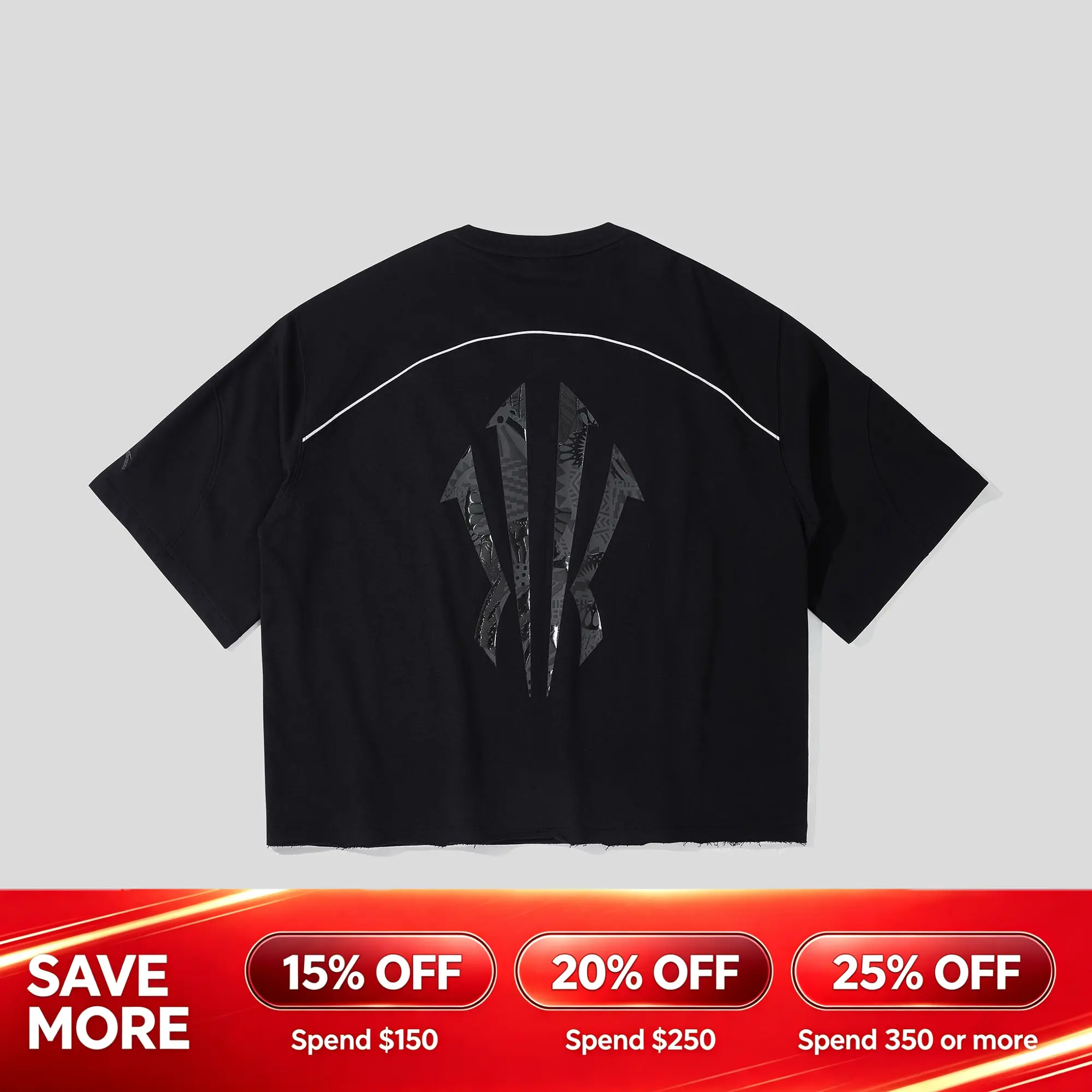 [Back to School] ANTA UNISEX Hélà Kyrie Ivring Omega Menswear Tee Black White Tops  Polyester Tshirt Streetwear Casual BTS