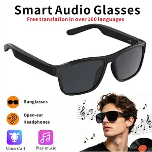 AI smart glasses, smart glasses that support real-time translation of 100 languages, chat system, 75 * 2mAh battery, long battery life, multifunctional audio glasses, microphone and speaker, high-definition voice calls, and HIFI music quality.