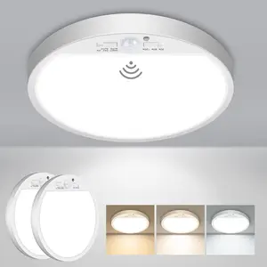 Motion Sensor Ceiling Light Wired, 3000K/4000K/6500K Motion Sensor Light Indoor, 15W 1500LM 7 In Closet Lights Motion Sensored with Timer, Flush Mount Light for Hallway Wall Pantry, White