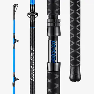 PISCIFUN Lumicat E Catfish Rods 1 or 2-Piece Casting or Spinning Fishing Gear Set with High Strength Super Nano Fiber & E-Glass Material for Lake & Catfish Fishing