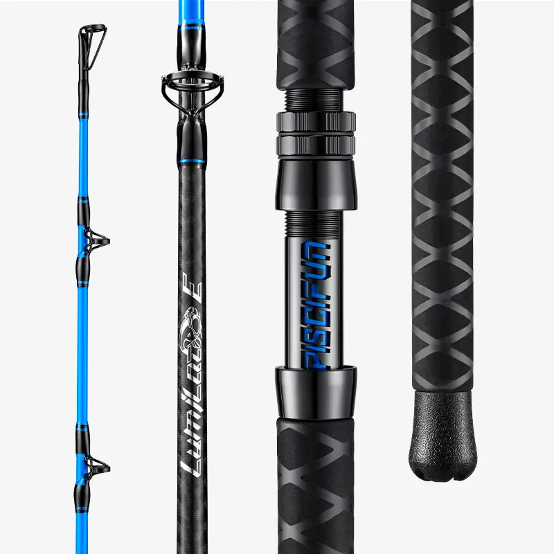 Piscifun LumiCat E Catfish Rod 7'6" Strong Fishing Rod for Night Fishing & Big Fish with Super Nano Fiber & E-Glass Material