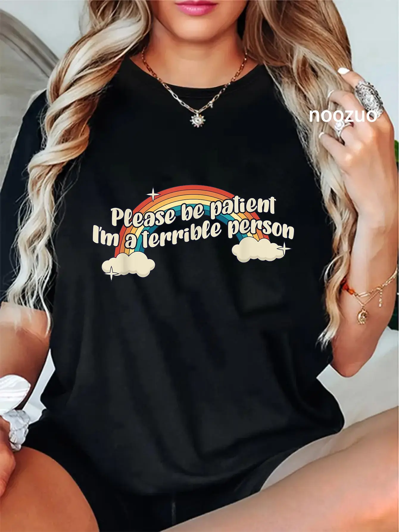100% Cotton Please Be Patient I'm A Terrible Person Existential Dread T-Shirt