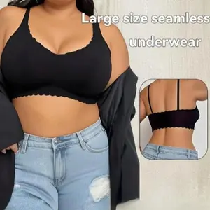 COKE Seamless women's thin sports bra camisole with one-piece smooth surface, sexy and push-up, supports side breasts, vest-style bra Fabric Womenswear Elegant Fit Straps Suits Nylon