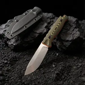 P15002 Hunting Fixed Blade Knife With Sheath Micarta Handle Knives for EDC Outdoor Camping Survival Multifunctional premium quality small knife Tactical
