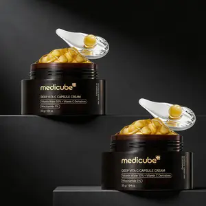 Medicube Deep Vita C Capsule Cream, 50% Vitamin Water Ultra Hydrating Gel Cream for Dry Dehydrated Fatigued Skin