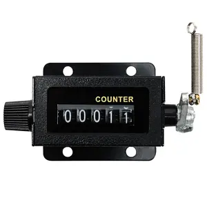 5 Digit Mechanical Counter Bale Number Clicker Tally Manual Handheld Counting 0-99999 Hand Resettable Rotary Knob Device Reliable Glass Mirror Design for Machine Industry Printing