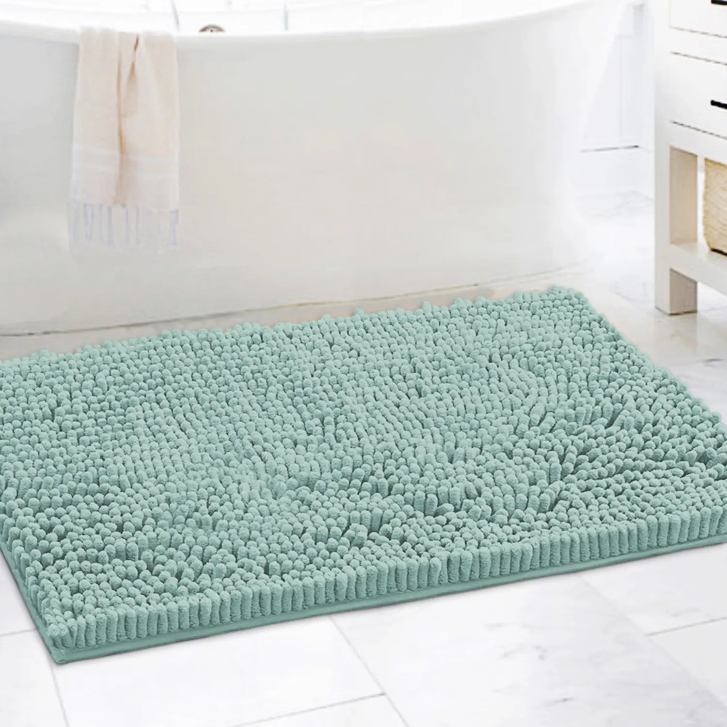 H.VERSAILTEX Bathroom Rugs Bath Mats for Bathroom Non Slip Luxury Chenille Bathroom Runner Rug Extra Soft and Absorbent Shaggy Rugs Washable Dry Fast Area Carpet Mats tiktokshopspringglowup Non Slip Microfiber Home Goods