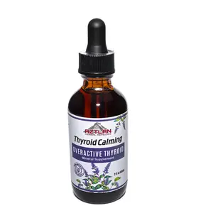 Aztlan Thyroid Calming 2oz Supplement for Overactive Thyroid Natural Support with Bugleweed Lemon Balm & Motherwort