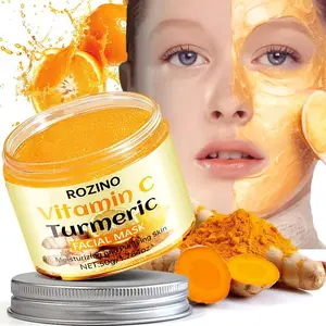 Vitamin C Turmeric Facial Mask, Moisturizing & Skin Brightening Facial Mask, Hydrating Facial Mask, Natural Plant Extract Facial Mask, Turmeric Face Mask, Facial Skin Care Product for Women & Men