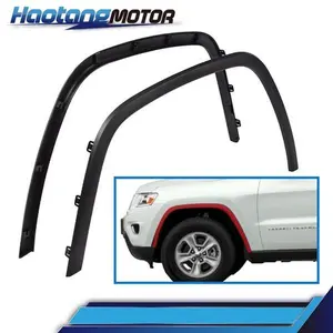 CROSSDESIGN Fit For 2011-16 Jeep Grand Cherokee Fender Flares Front Left + Right Black Pair