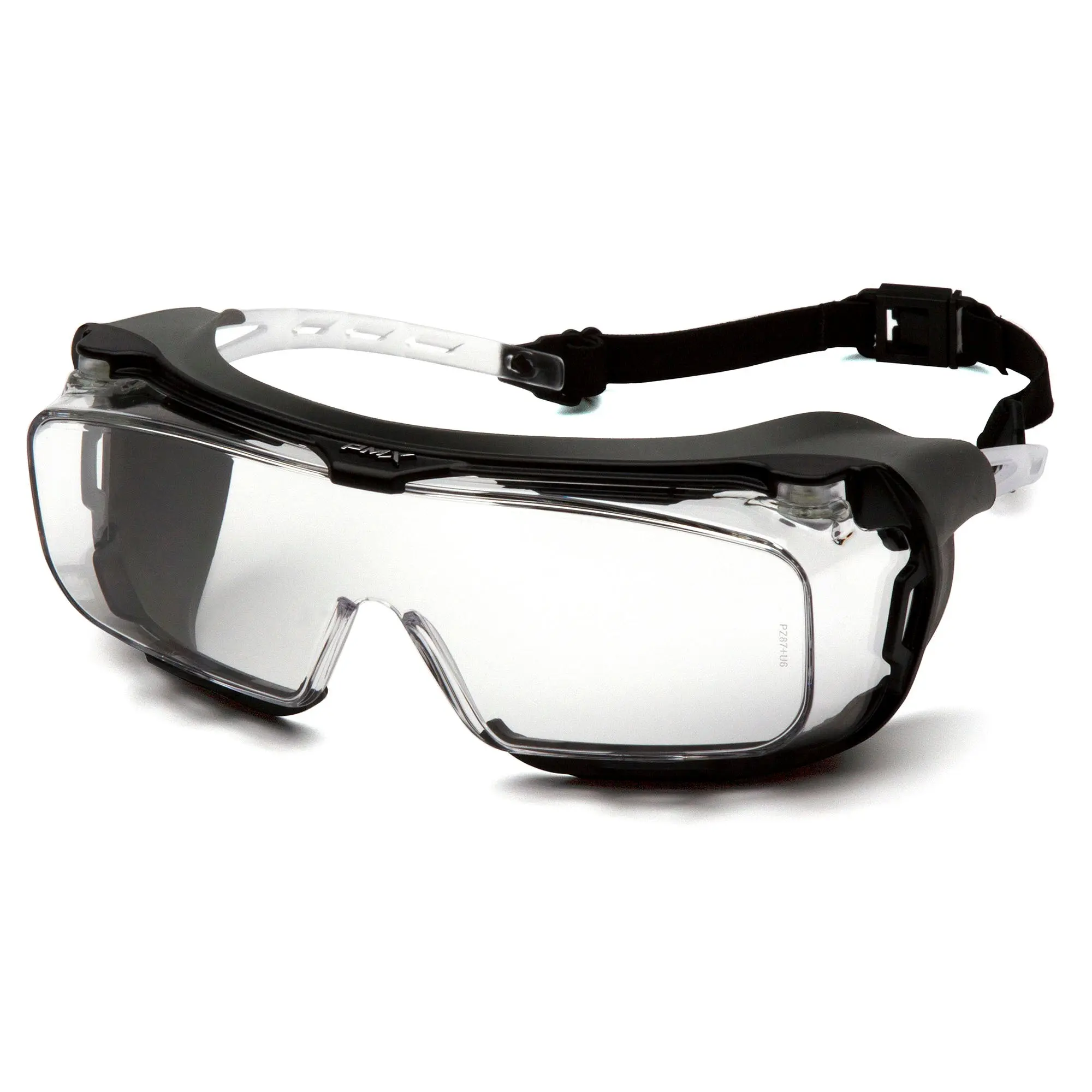 Pyramex Cappture Plus Safety Glasses with Gasket and H2MAX Clear Anti-Fog Lens