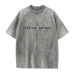 Fear God Not Man - Proverbs 29:25 - bible verse shirt men - christianity shirt - adult baptism gift - church design Sweatshirt Round Neck