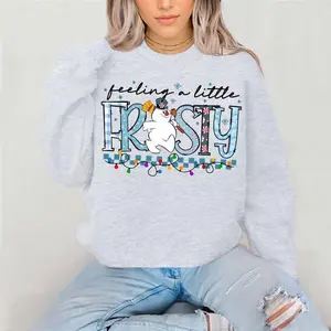 Feeling Frosty Crewneck Sweatshirt Gildan Everyday Style Shirtsleeve love casual comfortable super soft relaxed fit unisex Sizing womenswear Streetwear  vintage Crewneck Printed Loose Graphic Top Fitted