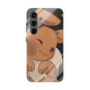 Cute Wink Eevee Window Case Compatible with SAMSUNG GALAXY S21 S22 S23 S24 S25 ULTRA PLUS