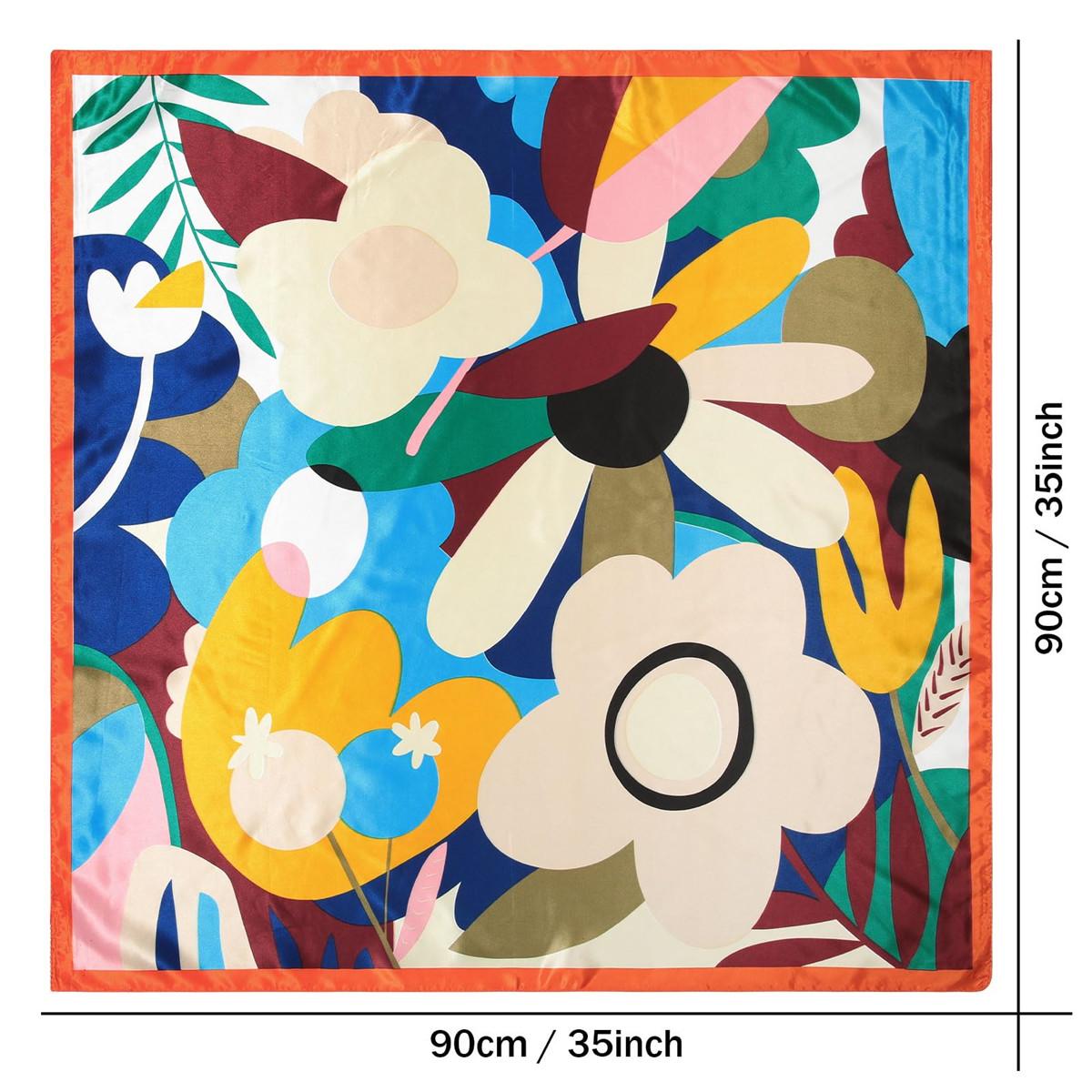 4-piece suit 35'' Printed Large Square Satin Head Scarf Neck Scarves for Women Silk Like Neck Hair Kerchief Bandanas Sleeping Head Wraps Hair Band Headscarf Female Hair Accessories 4-piece suit 35'' Printed Large Square Satin Head Scarf Neck Scarves for Women Silk Like Neck Hair Kerchief Bandanas Sleeping Head Wraps Hair Band Headscarf Female Hair Accessories