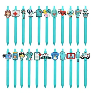 6pcs/12pcs Doctor and Nurse Themed Ballpoint Pens, Smooth Writing Pens, Color Options Available, Ideal Nurse Gifts for Students and Medical Assistants