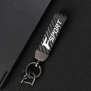Lexus F Sport Branding Carbon Fiber Car Keychain Set, Premium Auto Modification Key Fob with Screwdriver & Rings, Durable Design for Everyday Use