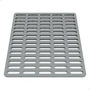 Sink Protector Mat, Kitchen Sink Protector, Silicone Mat, Dishwasher Safe, No Odor, Elevated Feet, 12.2" x 11.34"
