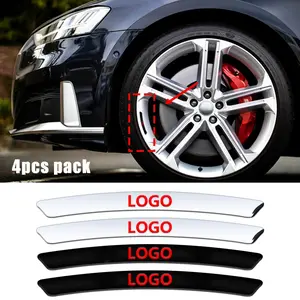 Car Emblem Style Wheel HUB Metal Sticker, Vehicle Body Decoration Label, Tire Rim Decorative Sticker for Auto Enhancement, Car Decals
