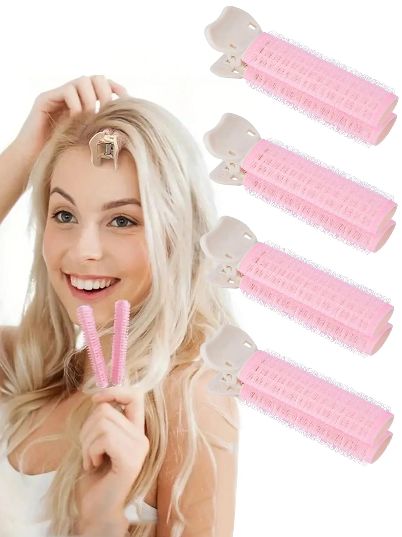 4pcs Women's Bangs Curlers High Volume Hair Accessories, Cute Macaron Color Air Bangs Styling Tool, Valentine's Day Gift, Mother's Day Present, Volumizer Air Curler, Heatless Hair Curler
