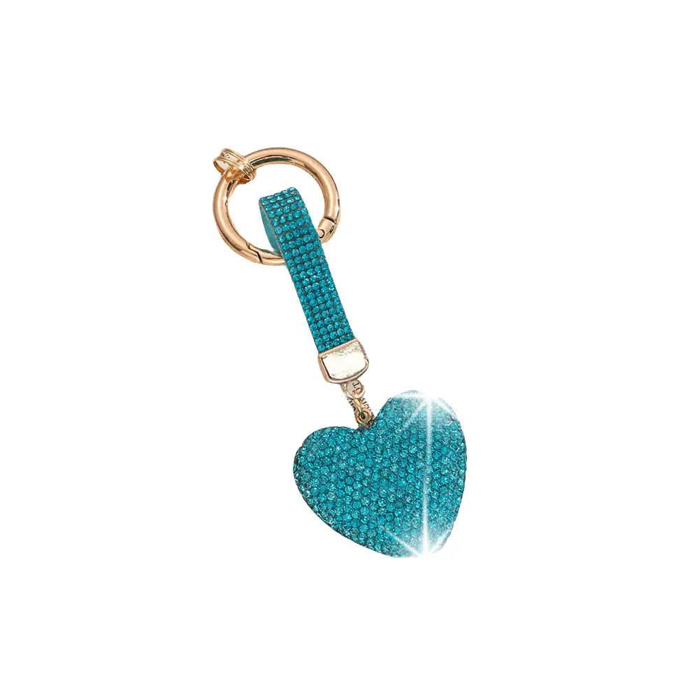 Keychain Pendant Diamond-Studded Heart Keychain Bag Pendant Internet Celebrity Keychain