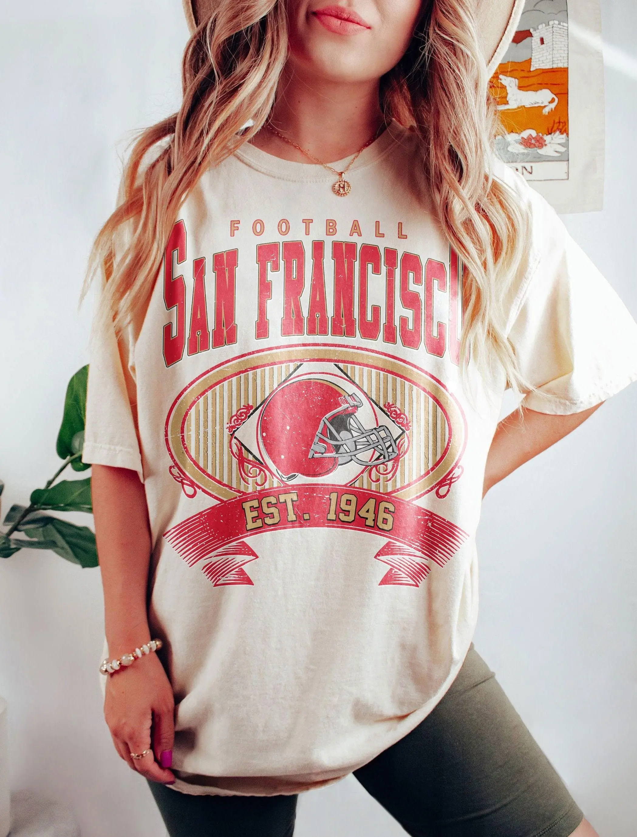 [Sale Up To 50%] Vintage 90s San Francisco Football 49ers Vintage Sweatshirt TShirt, San Francisco Football Tshirt, San Francisco Football Crewneck, Trending USA Cotton Fabric