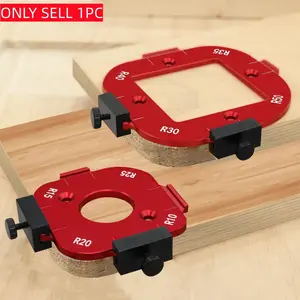 Two-Piece Set of Aluminum Alloy Rounded Corner Molds, Woodworking Routing Tools & DIY Craft Tools, Ideal for Precise Edging, Round Corner Cuts, Precision Templates