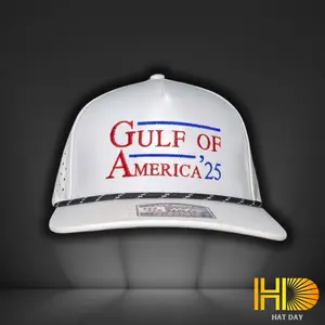 Gulf of America ’25 Waterproof Golf Hat | 5-Panel Performance Snapback Embroidered
