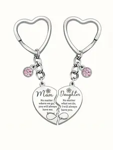 Mother and daughter design keychain ornaments, cute heart-shaped Kevchain ladies and girls, fashionable accessories, pendant keychain, keychain jewelry, and also a surprising and exquisite small gift.