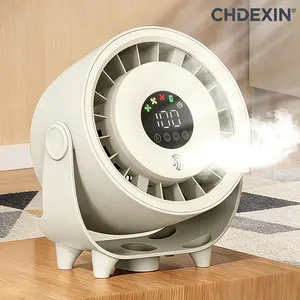 2026 Upgraded Desktop Fan Quiet Brushless Desk Fan With Mist Function| Wall-Mount Office Cooling Fan Random Plush Gift Not For Sale 30-Day Warranty Coverage (Not For Sale)