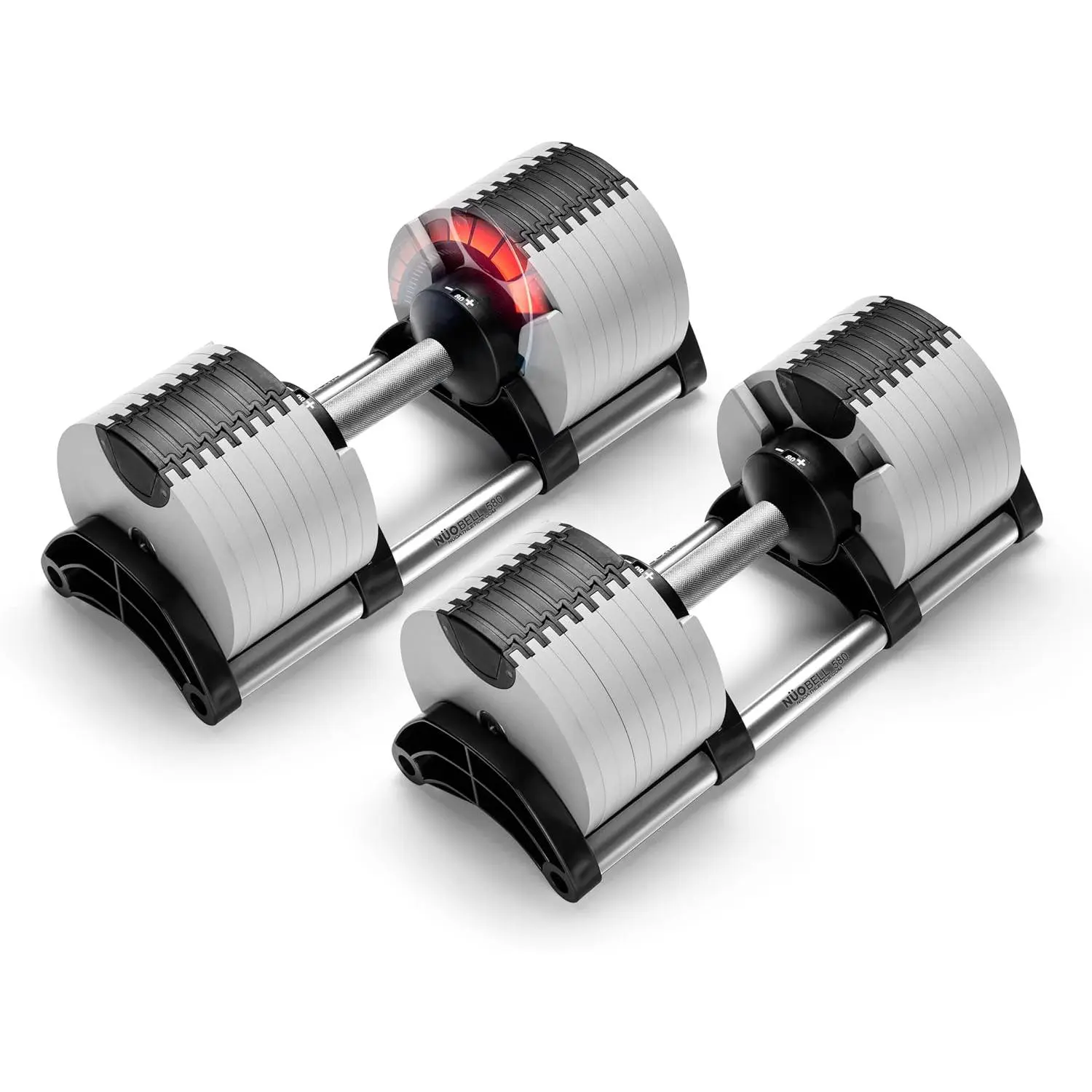 NUOBELL Adjustable Dumbbells 5-80 lbs: Replace 16 Sets, Ideal for Home Gym Weight Bench & Press